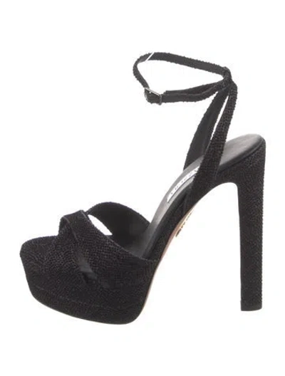 Pre-owned Aquazzura Sandals W/ Tags In Black