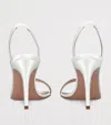 Aquazzura So Nude 85 Silver Sandals