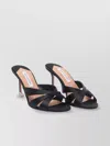 Aquazzura Satin Strappy Open Toe Unique Heel Pumps