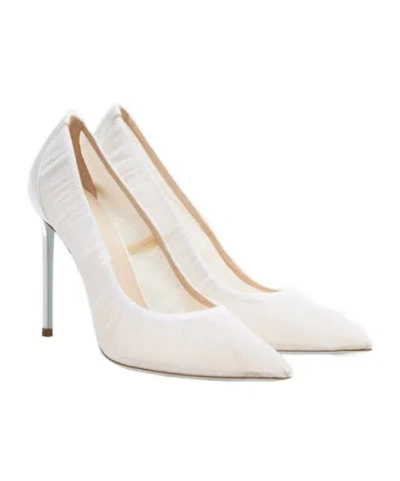 Aquazzura Satin-trimmed Tulle Pumps In Multi