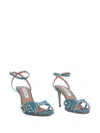Aquazzura Tequila 105 Crystal-embellished Leather Sandals In Blue