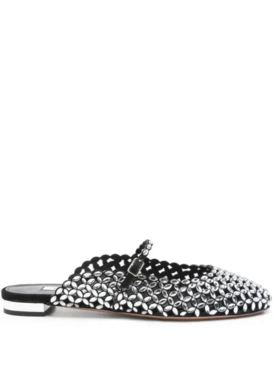 Aquazzura Sea Mules In Black