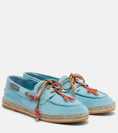 Aquazzura Seafarer Beaded Suede Espadrilles In Multi