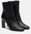 Aquazzura Sellier 85 Leather Ankle Boots In Black
