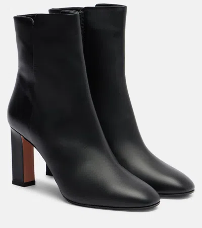 AQUAZZURA SELLIER 85 LEATHER ANKLE BOOTS