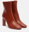 Aquazzura Sellier 85 Leather Ankle Boots In Brown
