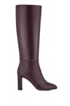 Aquazzura Sellier Boots In Glossy Leather In Multicolor