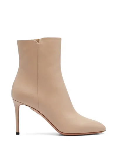Aquazzura Sellier V-cut Ankle Boots In Neutral