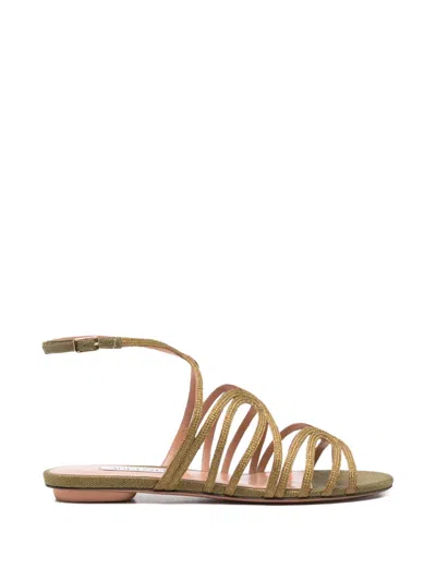 Aquazzura Serenade Sandals In Gold