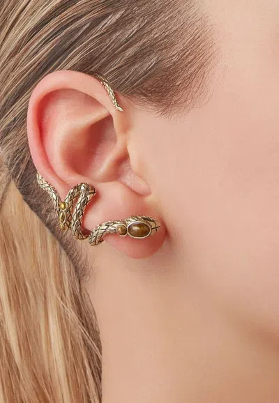 Aquazzura Serpente Ear Cuff Earrings In Gold