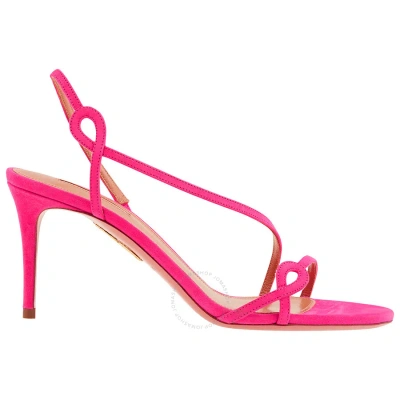 Aquazzura Serpentine 75 Sandals In Pink