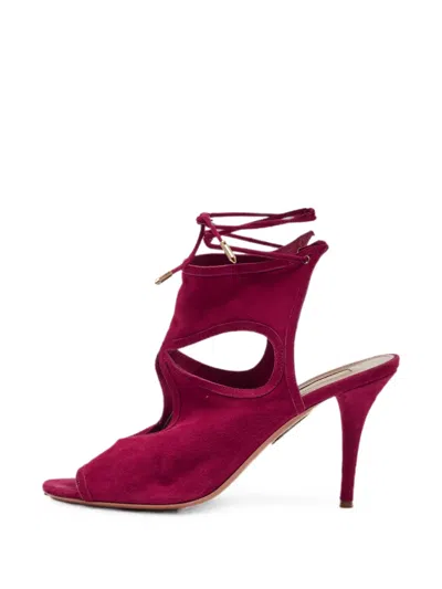 Pre-owned Aquazzura Sexy Thing Cutout Sandals In Pink