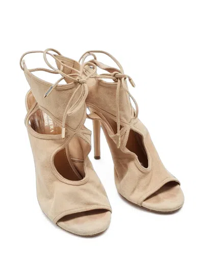 Pre-owned Aquazzura Sexy Thing Sandals In Neutrals