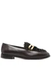 Aquazzura 10mm Brandi Leather Loafers In Brown