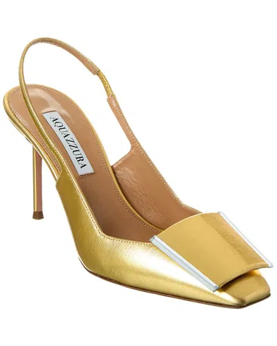 Aquazzura Shibuya 85 Slingback Pump In Gold
