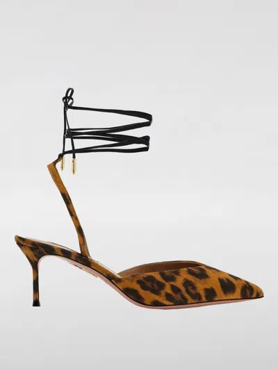 AQUAZZURA HIGH HEEL SHOES AQUAZZURA WOMAN COLOR BROWN,F88060032