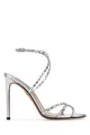 Aquazzura Embellished Leather Love Struck Sandals In Multi