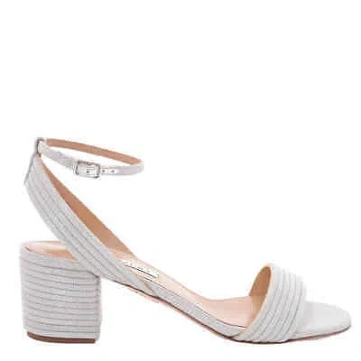 Pre-owned Aquazzura Silver Sundance 50 Sandals