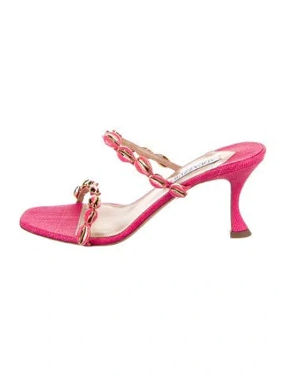 Pre-owned Aquazzura Slides In Pink