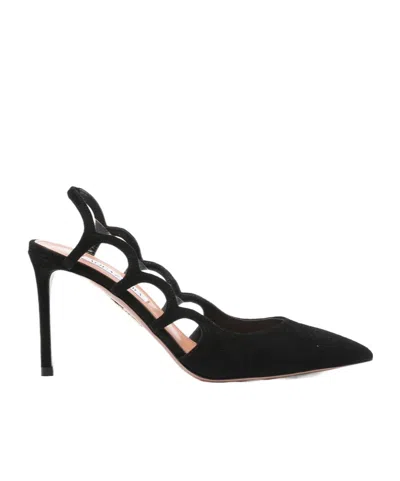 Aquazzura Slingback Cut-out Pumps In Black