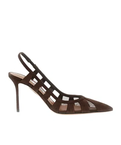 Aquazzura Slingback Pumps In Brown