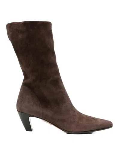 Aquazzura Slouchy Bootie 50 In Brown