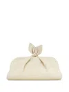 Aquazzura Small Bow Tie Clutch Bag In White