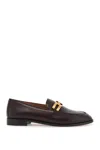 Aquazzura Smooth Leather Brandi Loafers In In Aubergine (purple)