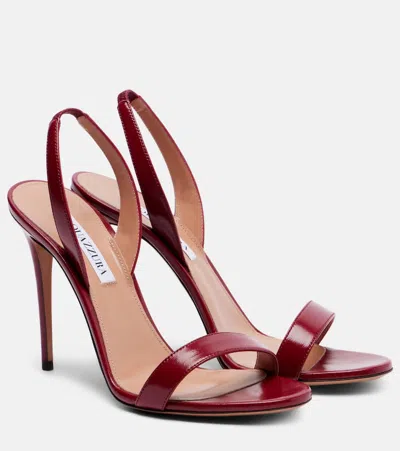 Aquazzura So Nude 105 Leather Sandals In Red