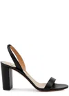Aquazzura So Nude 85 Leather Slingback Sandals In Black