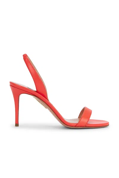 Aquazzura So Nude 85 Sandal In Tomato