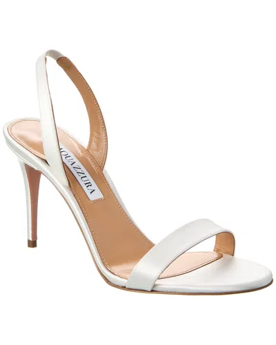Aquazzura So Nude 85 Satin Slingback Sandal In Animal Print