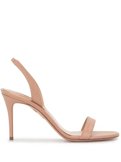 Aquazzura Elegant Mini Sandal 85 In Brown