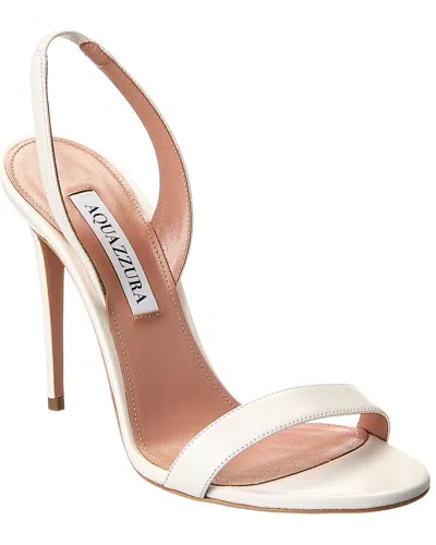 Aquazzura So Nude 85 Satin Sandal White Color