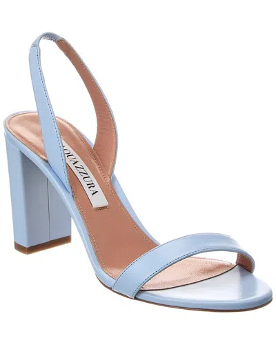 Aquazzura So Nude Block 85 Leather Slingback Sandal In Multi