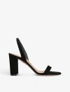 Aquazzura So Nude 85 Leather Slingback Sandals In Black