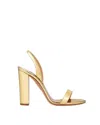 Aquazzura So Nude 85 Mirror Effect Leather Sandal