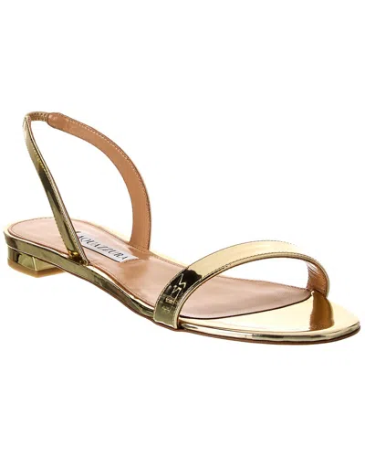 Aquazzura So Nude Leather Slingback Sandal In Yellow
