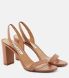 Aquazzura So Nude 85 Leather Slingback Sandals In Pink