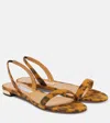 Aquazzura So Nude Leopard-print Suede Sandals In Brown
