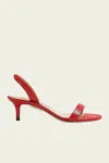 Aquazzura So Nude 50 Lizard-effect Leather Slingback Sandals