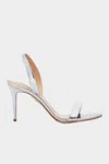 Aquazzura So Nude 85 Silver Sandals