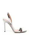 Aquazzura So Nude 85 Silver Sandals In Silver