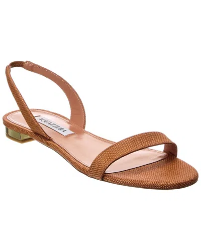 Aquazzura So Nude Leather Slingback Sandals In Brown