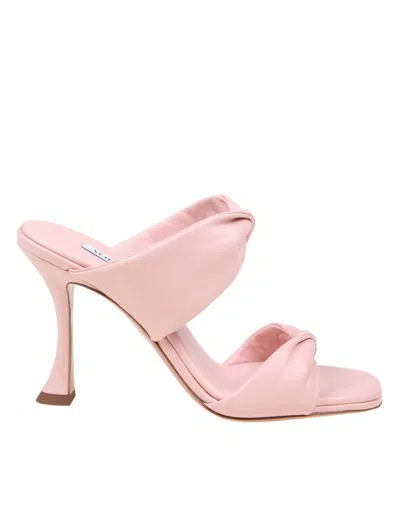 Aquazzura Twist 95 Sandal In Pink Leather