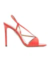 Aquazzura Sognare 105mm Leather Sandals In Red