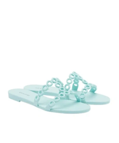 Aquazzura Solid Color Sandals In Blue
