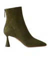 Aquazzura Solid Color Suede Ankle Boots In Multi