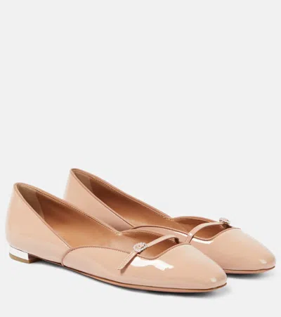 Aquazzura Ballerine Soul Sister In Pelle In Pink