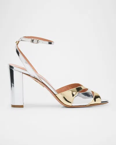 Aquazzura Specchio Moves Shiny Sandals